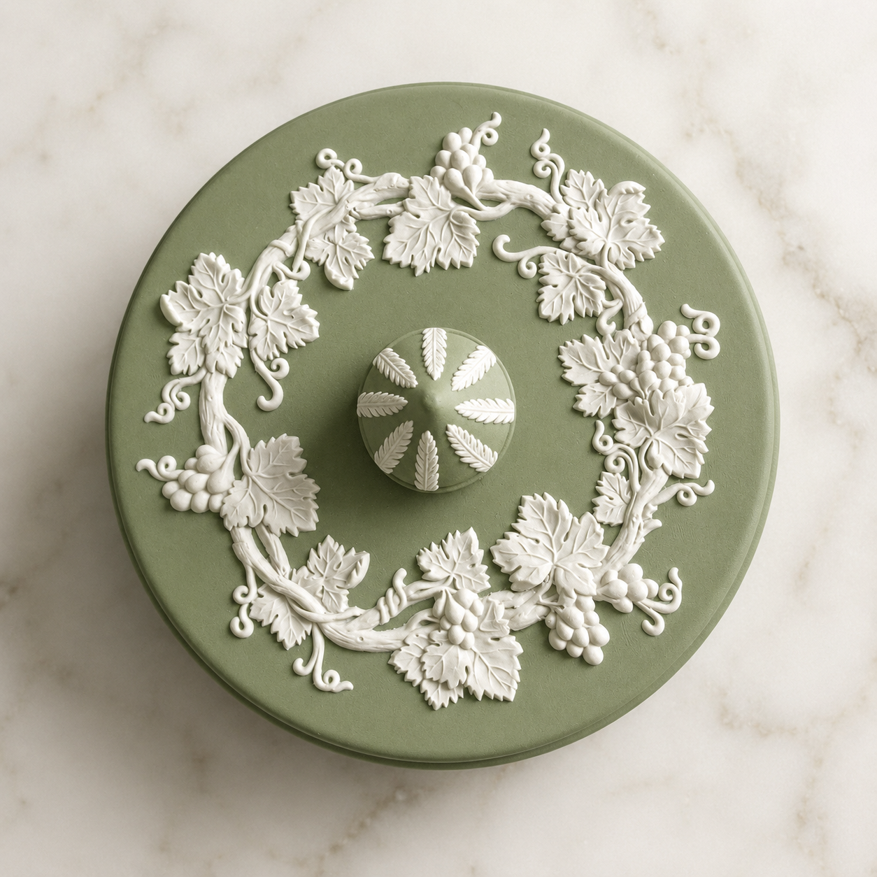 Antique Wedgwood Green Ort Jar