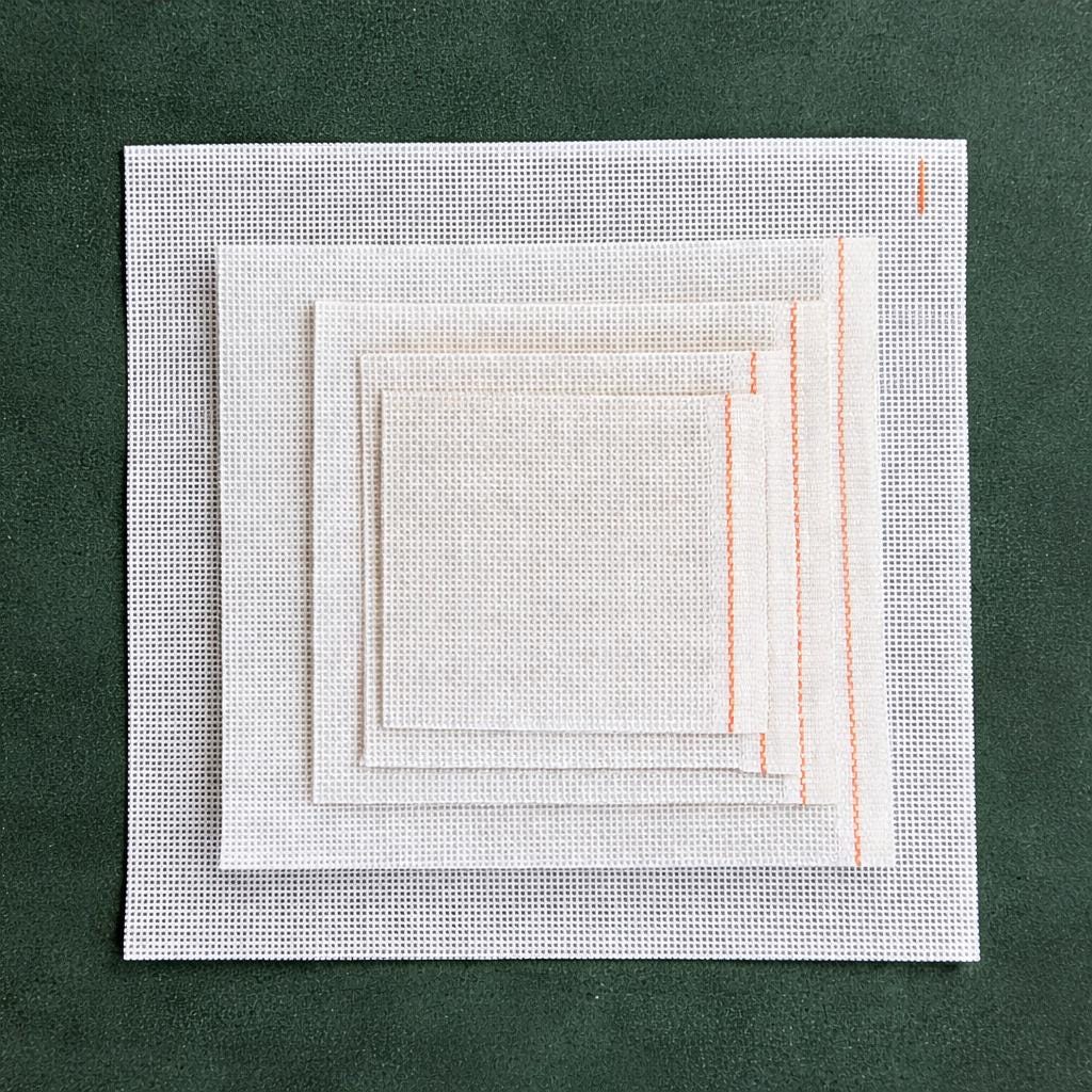 18 Mesh Zweigart Needlepoint Canvas Blank Canvas for Needlepoint Projects 4x4, 5x5, 6x6, 7x7, or 8x8 inches
