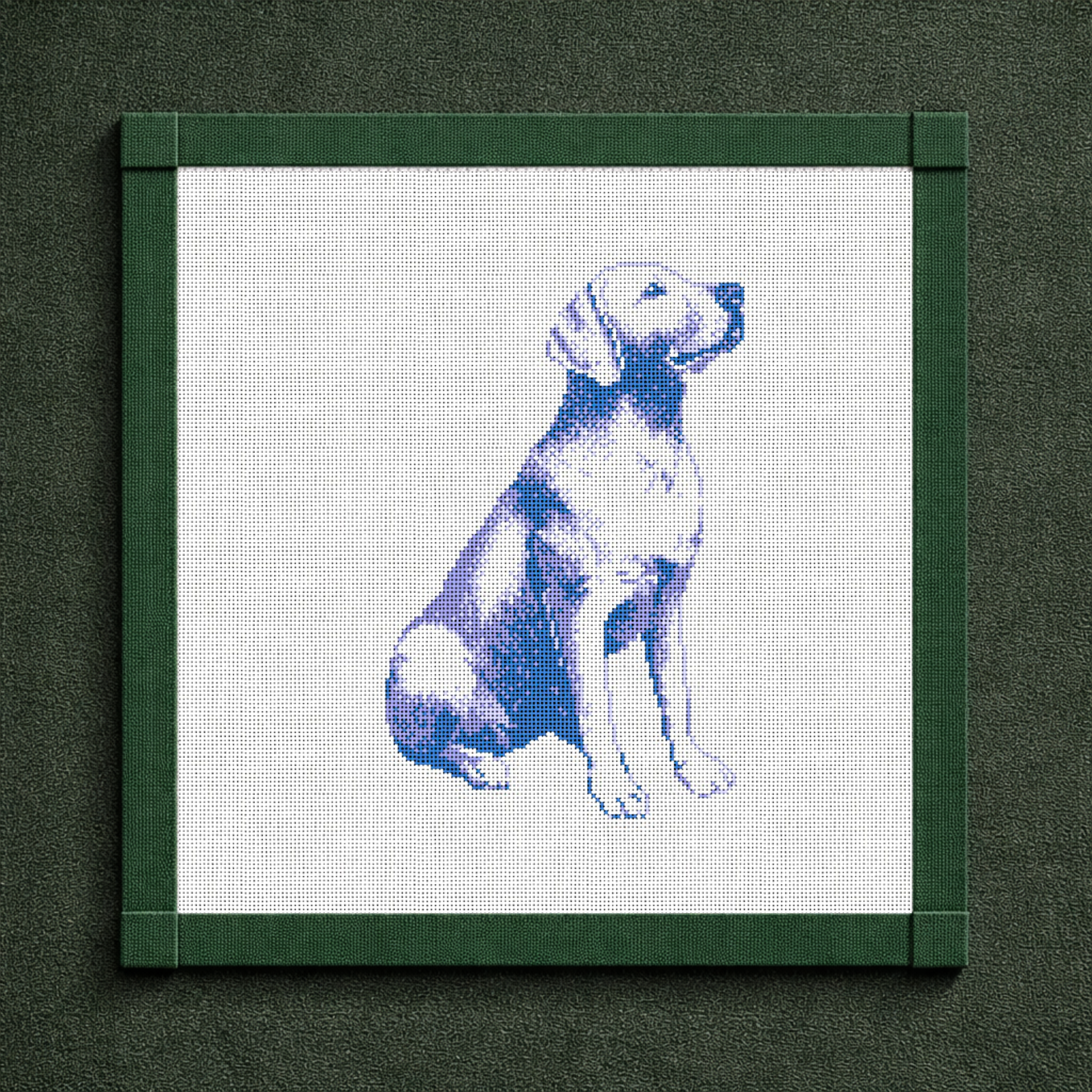 Vintage Blue Toile Labrador Retriever